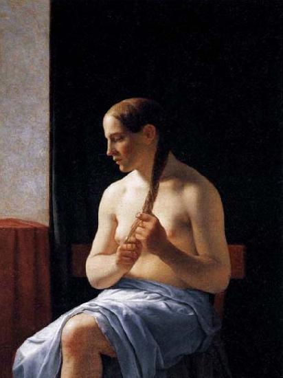 Christoffer Wilhelm Eckersberg Seated Nude Model oil painting image
